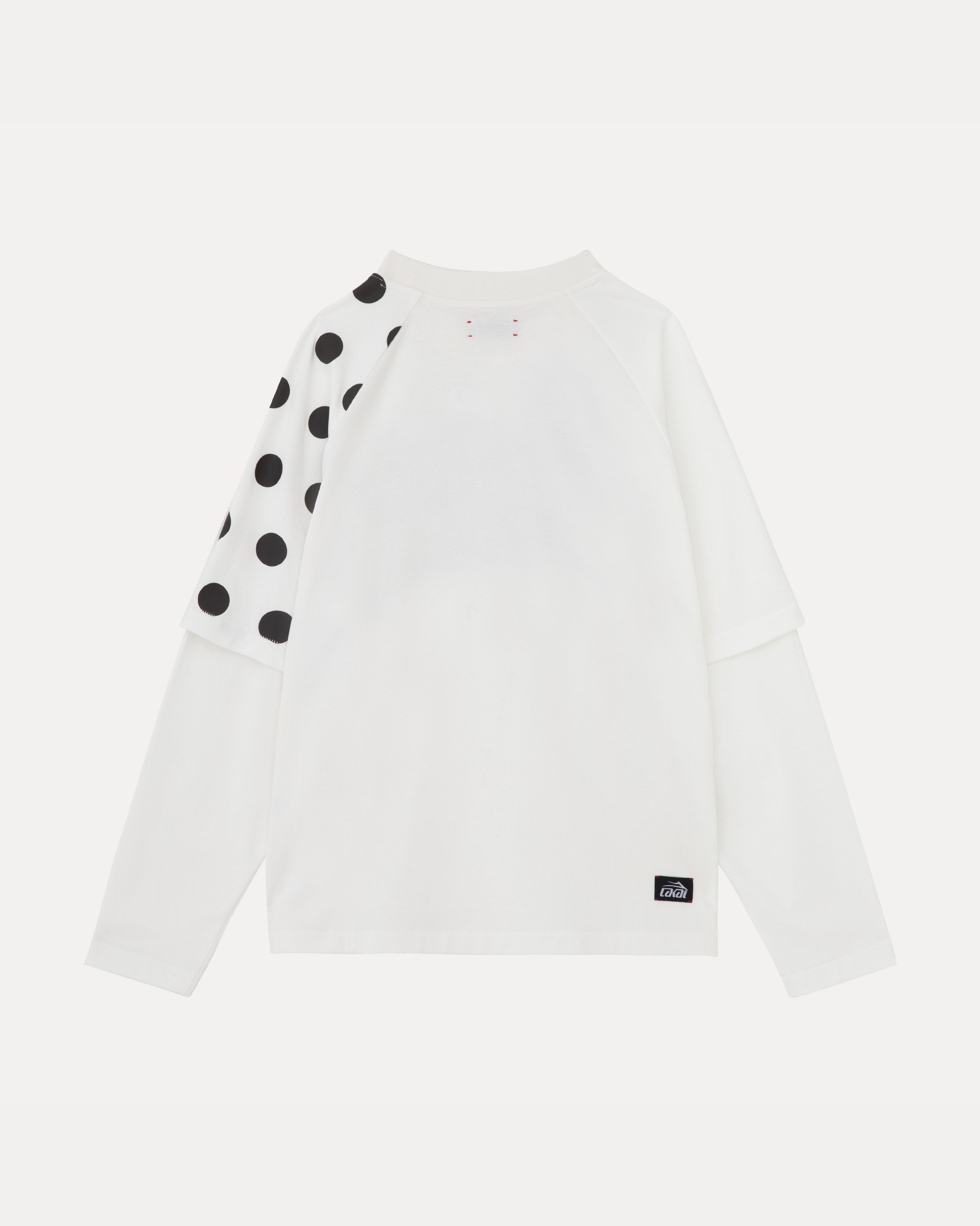 Double-Layer Raglan Longsleeve - White