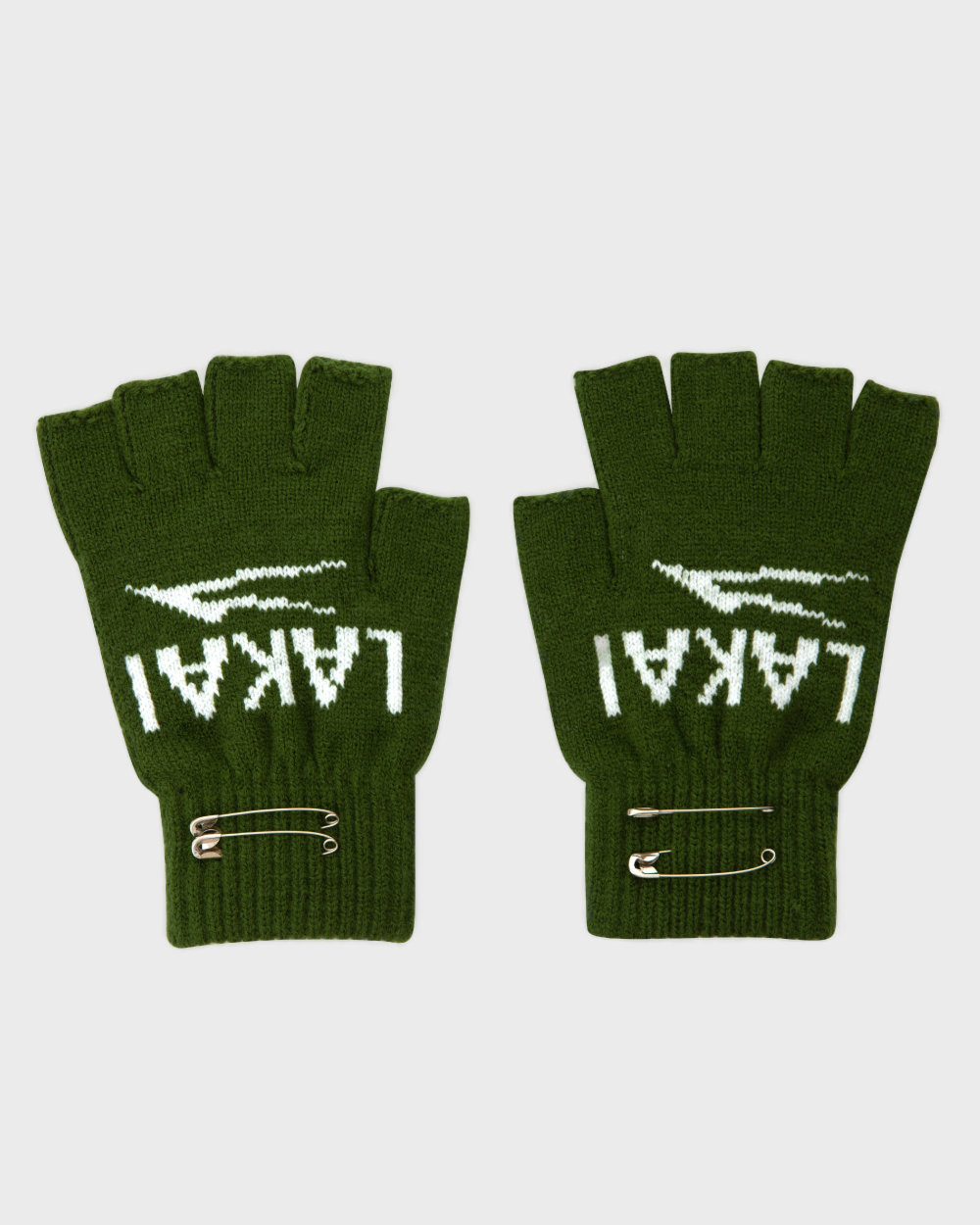 Fingerless Jacquard Gloves - Cypress