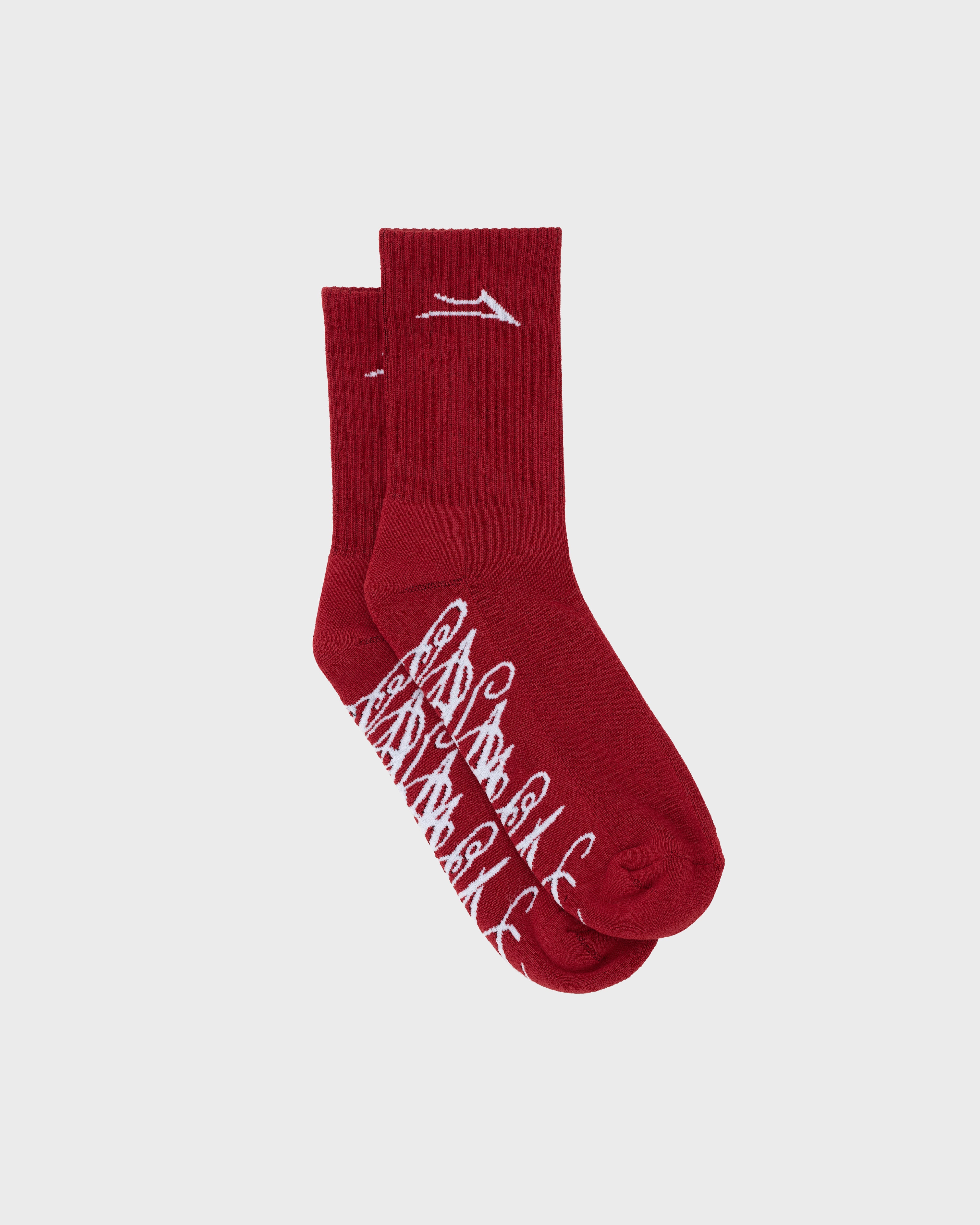 Jacquard Signature Socks - Red