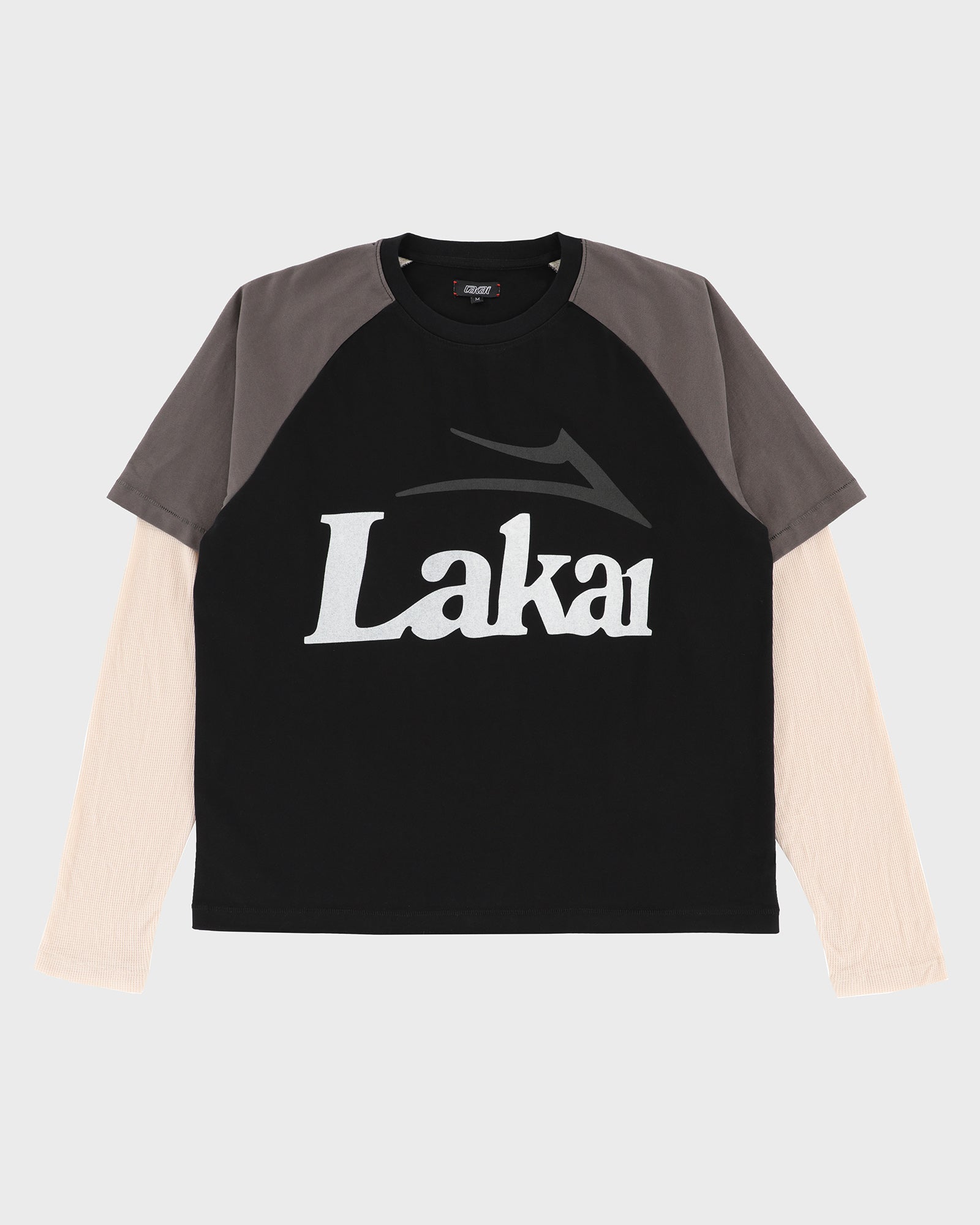 Double Layer Raglan Longsleeve - Black
