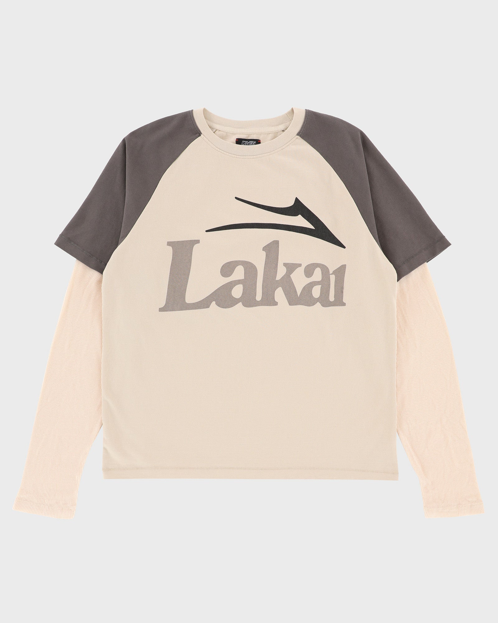 Double Layer Raglan Longsleeve - Brown