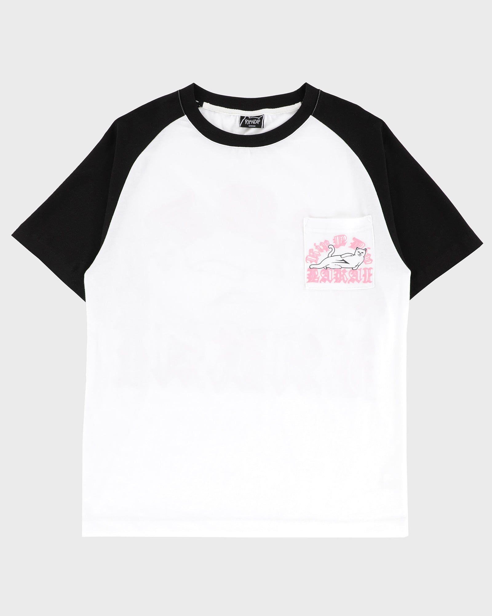 LAKAI x RIPNDIP - Raglan SS Tee - White Black