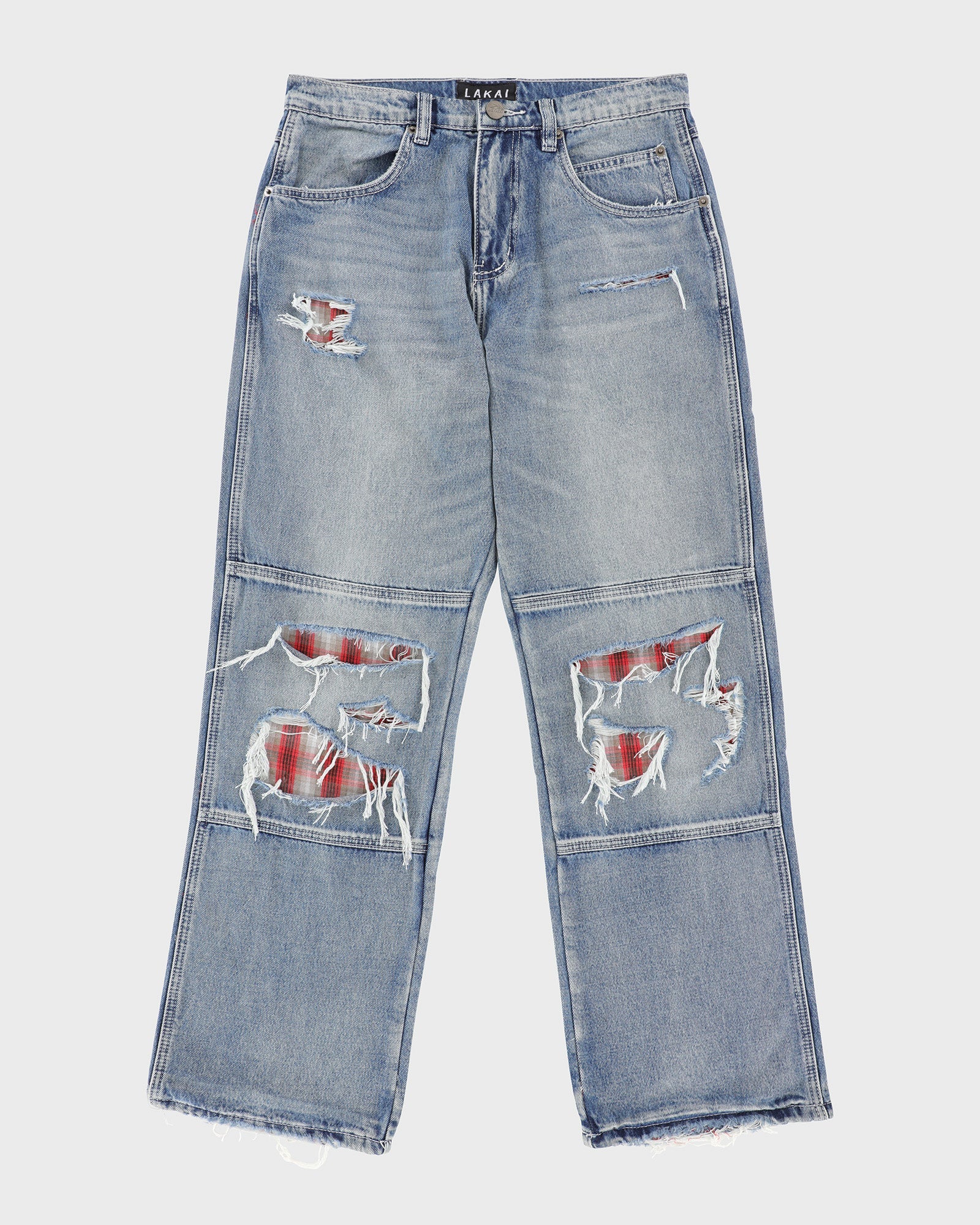 Distressed Double Knee Denims