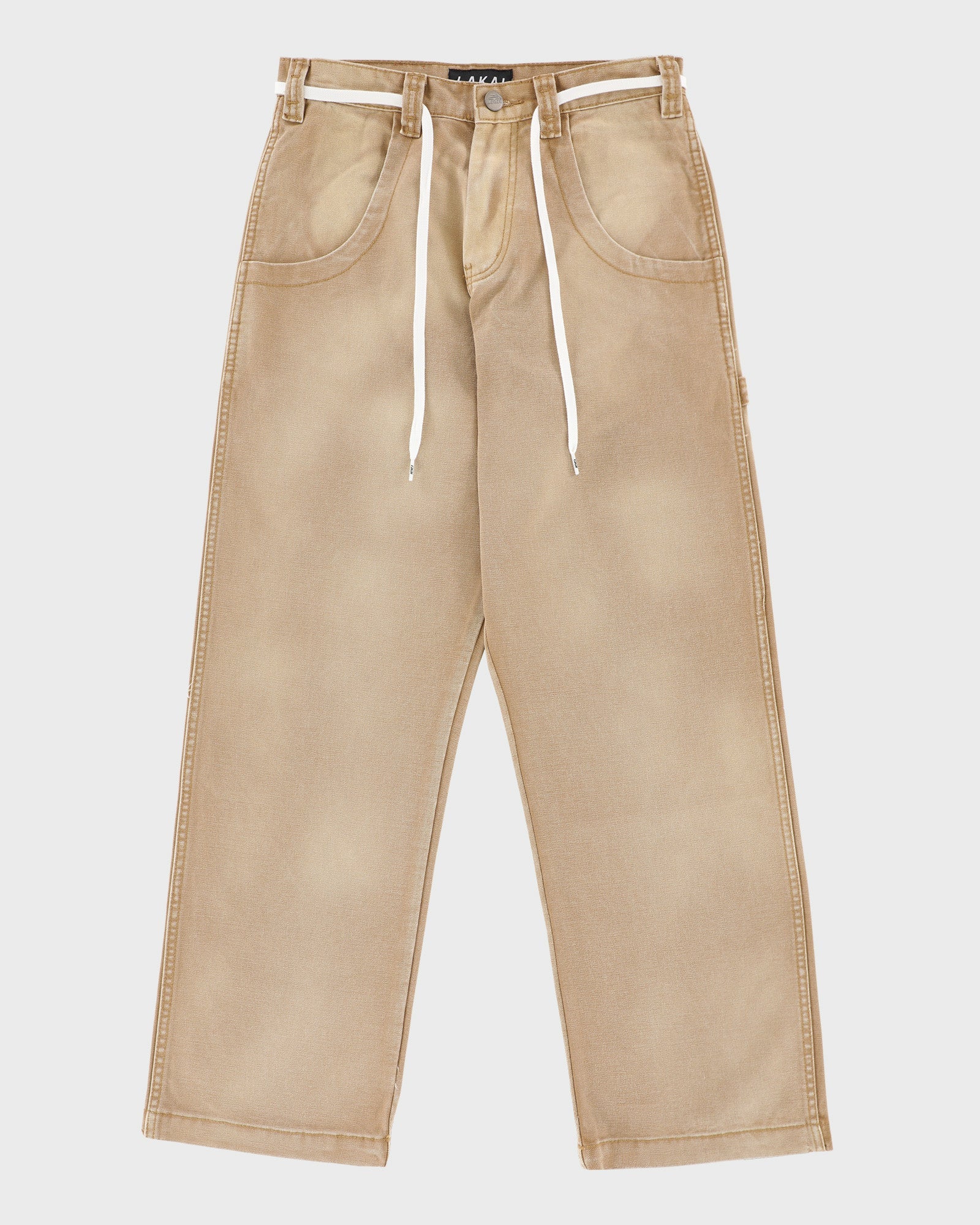 Faded Wide Leg Carpenter Pant - Khaki